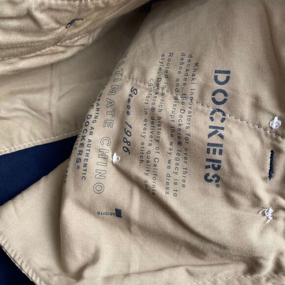 Dockers Ultimate Chino Pants Men's size W34 L34 Slim Fit Navy Blue Smart 360.NEW - Picture 9 of 14